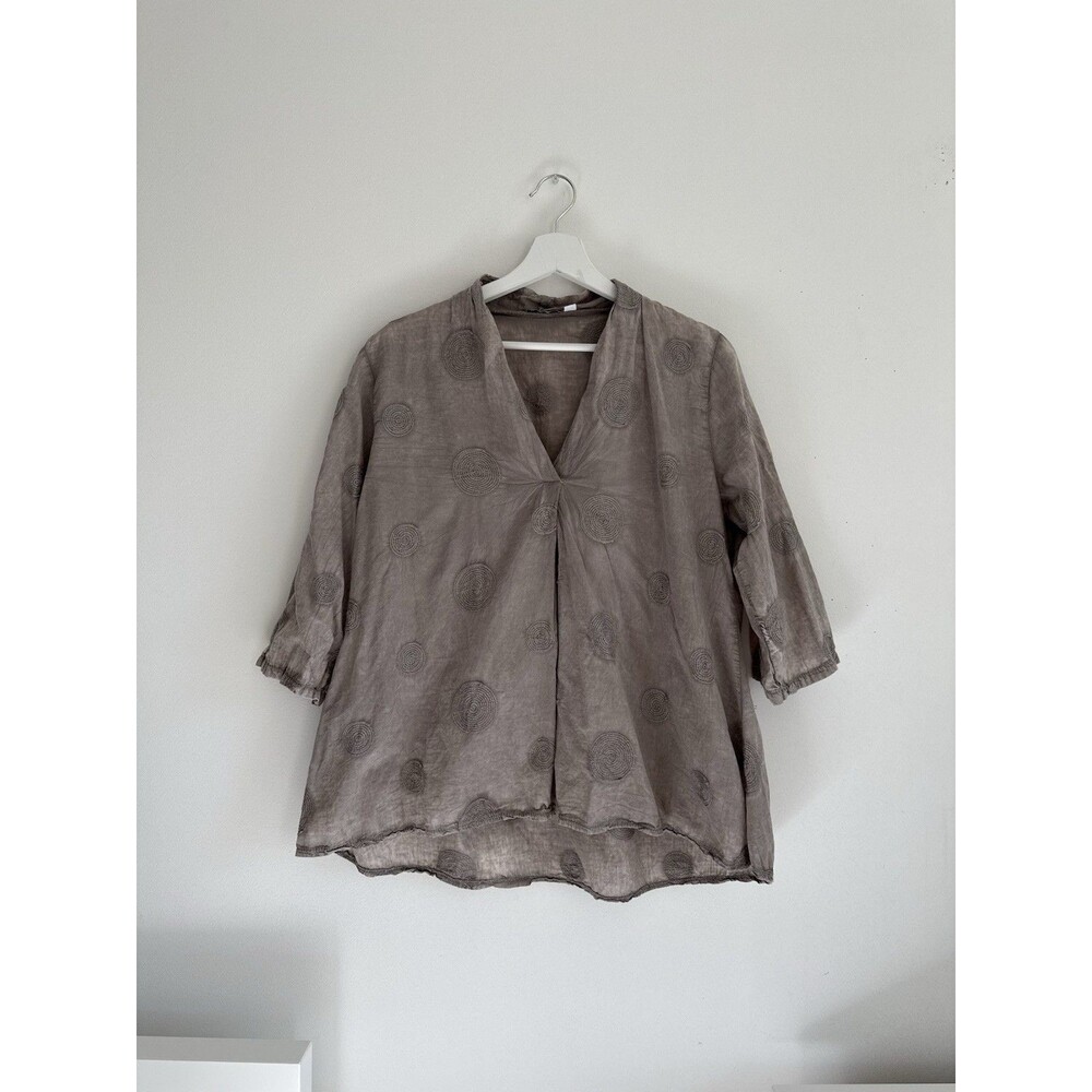 ✿ Kaktus Italy 100% Cotton Boho Tunic Top S